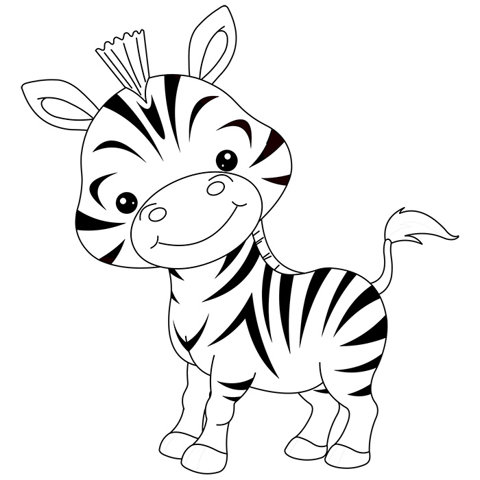 Раскраска: зебра (Животные) #12998 - Бесплатные раскраски для печати
