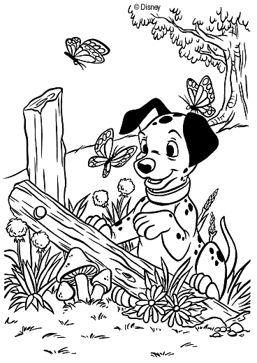 Раскраска: 101 далматинец (Анимационные фильмы) #129321 - Раскраски для печати