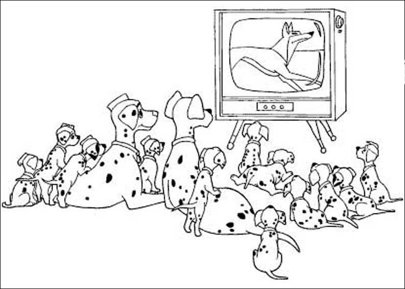 Раскраска: 101 далматинец (Анимационные фильмы) #129352 - Раскраски для печати