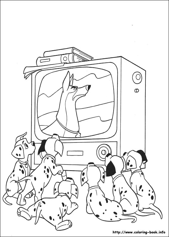 Раскраска: 101 далматинец (Анимационные фильмы) #129397 - Бесплатные раскраски для печати