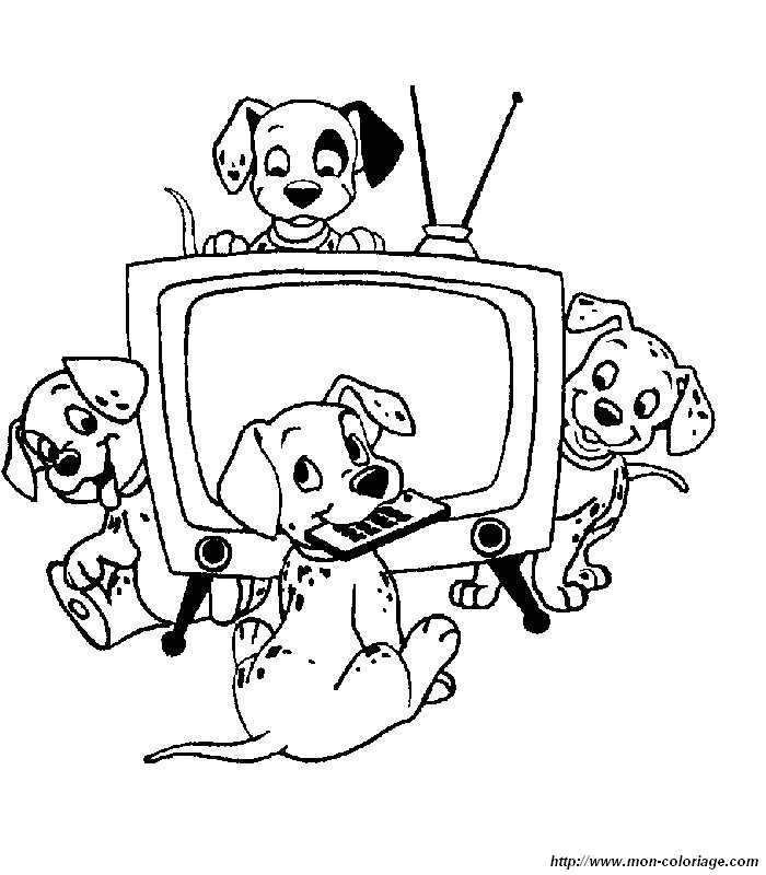 Раскраска: 101 далматинец (Анимационные фильмы) #129419 - Бесплатные раскраски для печати