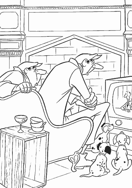 Раскраска: 101 далматинец (Анимационные фильмы) #129424 - Раскраски для печати