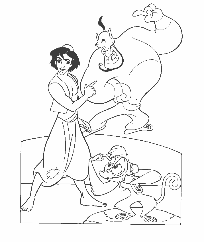 Раскраска: Aladdin (Анимационные фильмы) #127591 - Раскраски для печати
