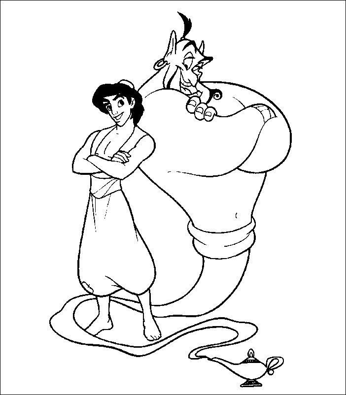 Раскраска: Aladdin (Анимационные фильмы) #127594 - Раскраски для печати