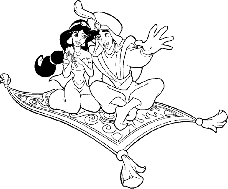 Раскраска: Aladdin (Анимационные фильмы) #127599 - Раскраски для печати