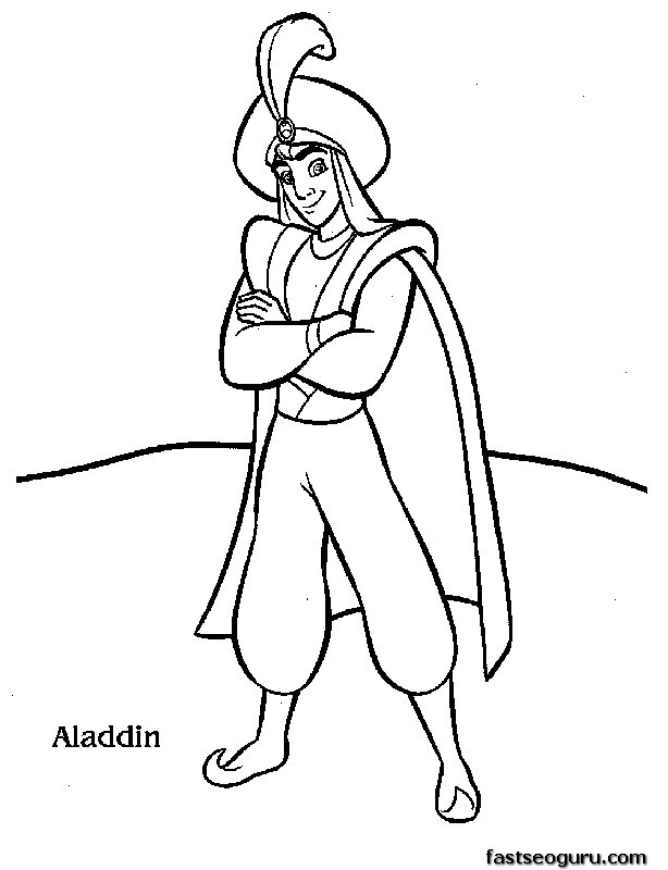 Раскраска: Aladdin (Анимационные фильмы) #127616 - Раскраски для печати