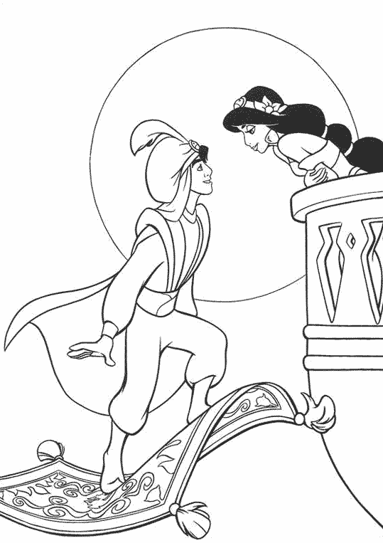 Раскраска: Aladdin (Анимационные фильмы) #127635 - Раскраски для печати