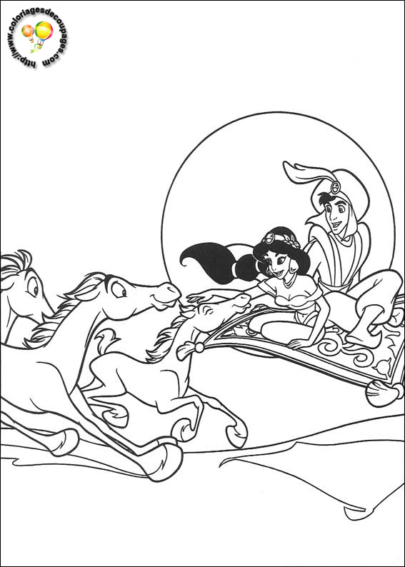 Раскраска: Aladdin (Анимационные фильмы) #127660 - Раскраски для печати