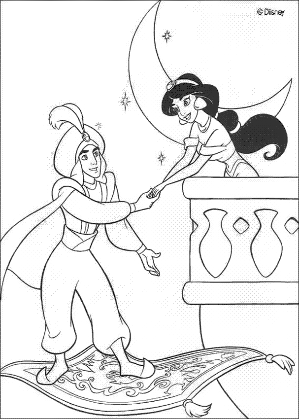 Раскраска: Aladdin (Анимационные фильмы) #127688 - Бесплатные раскраски для печати