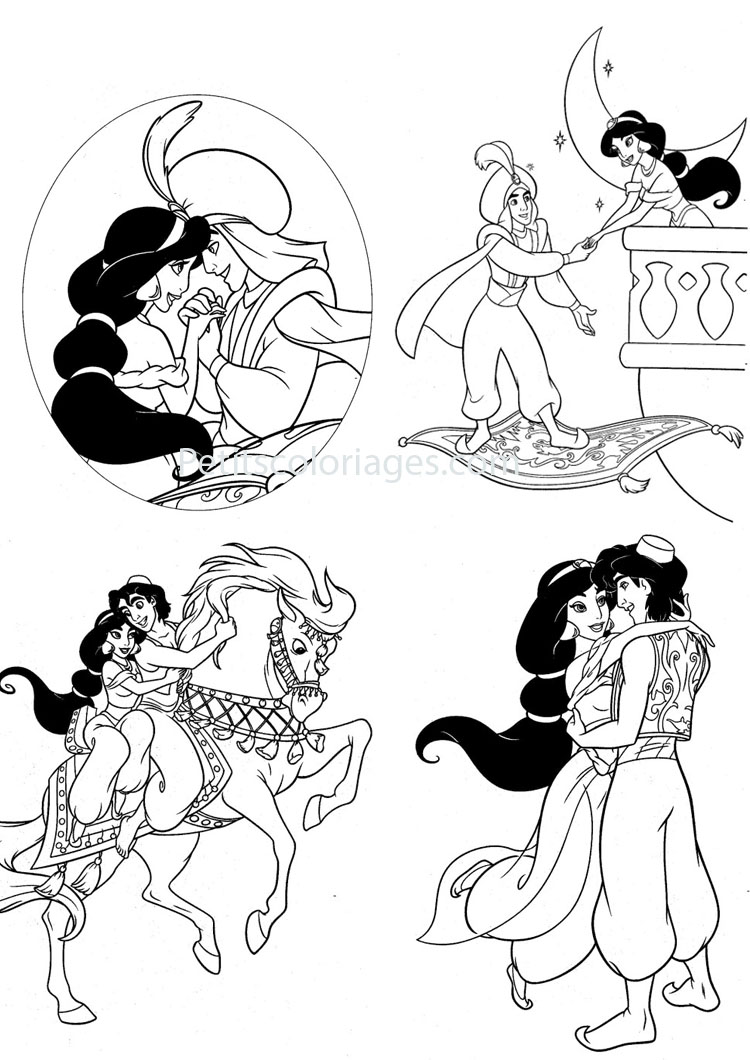 Раскраска: Aladdin (Анимационные фильмы) #127691 - Раскраски для печати