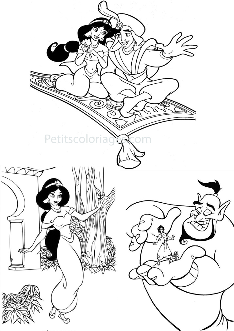 Раскраска: Aladdin (Анимационные фильмы) #127697 - Бесплатные раскраски для печати