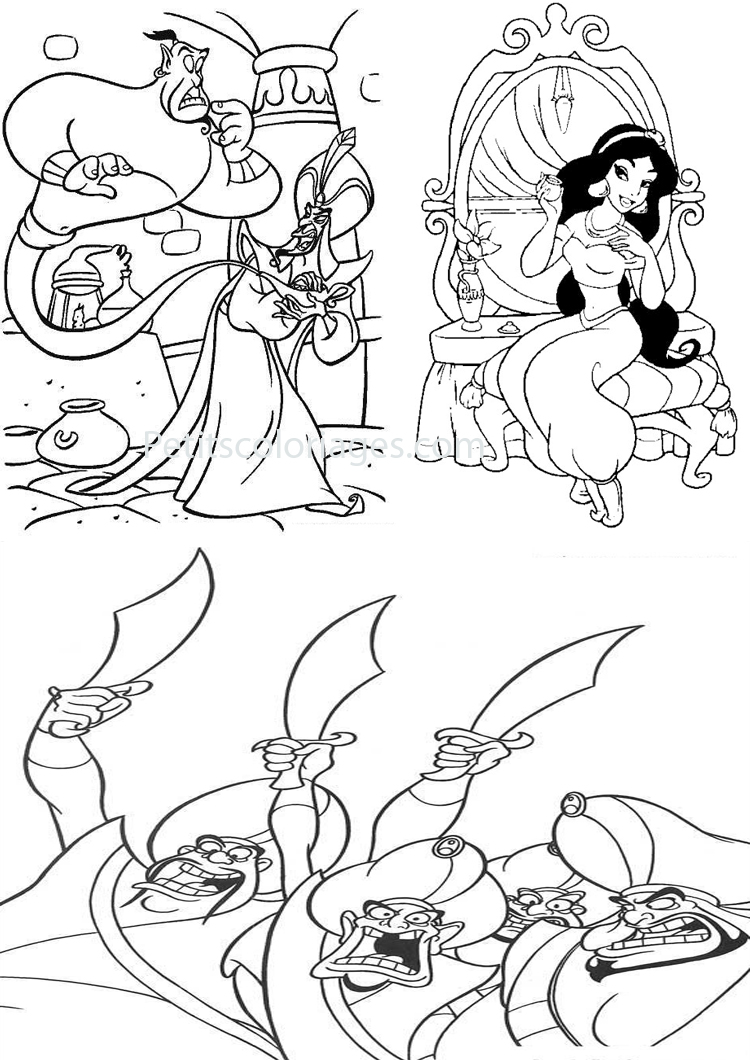 Раскраска: Aladdin (Анимационные фильмы) #127706 - Раскраски для печати