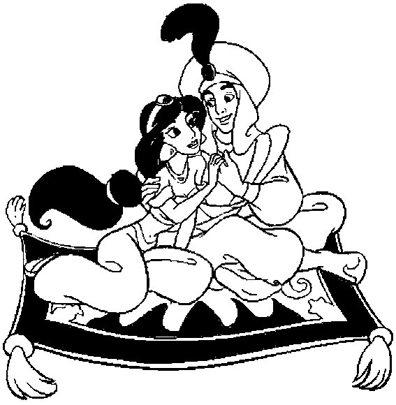 Раскраска: Aladdin (Анимационные фильмы) #127714 - Раскраски для печати