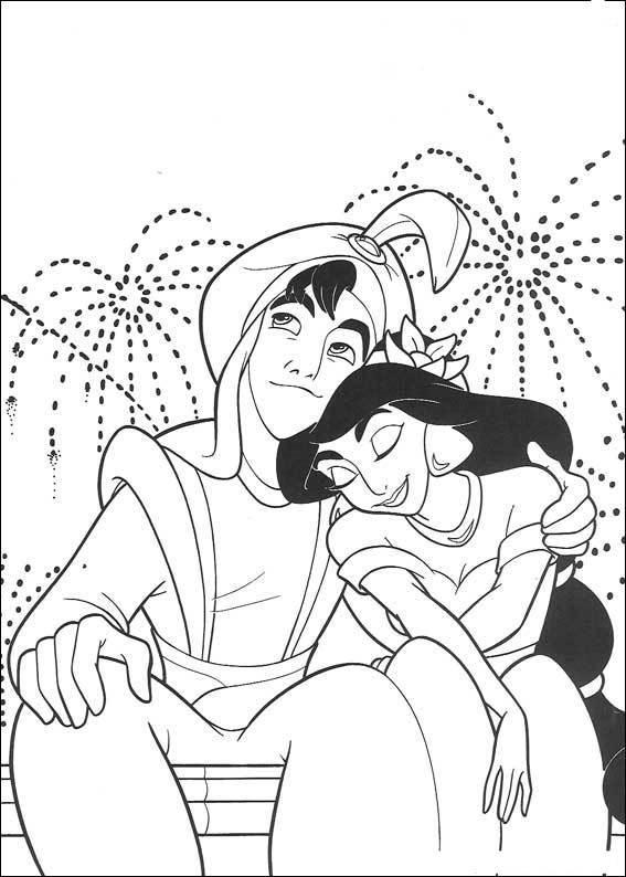Раскраска: Aladdin (Анимационные фильмы) #127715 - Раскраски для печати