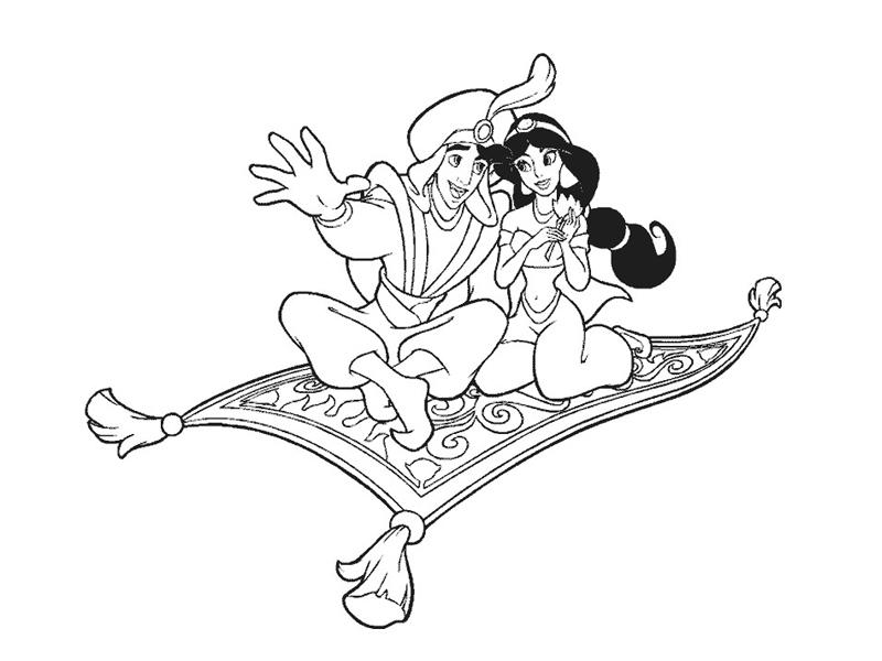 Раскраска: Aladdin (Анимационные фильмы) #127729 - Раскраски для печати
