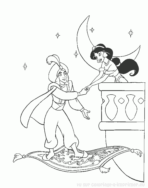 Раскраска: Aladdin (Анимационные фильмы) #127733 - Раскраски для печати