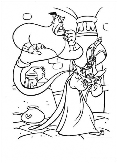 Раскраска: Aladdin (Анимационные фильмы) #127745 - Бесплатные раскраски для печати