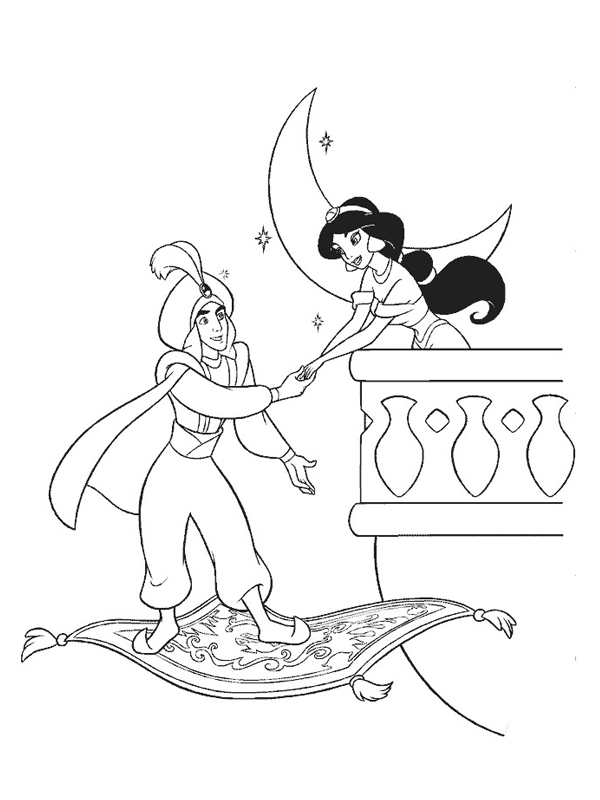 Раскраска: Aladdin (Анимационные фильмы) #127755 - Бесплатные раскраски для печати
