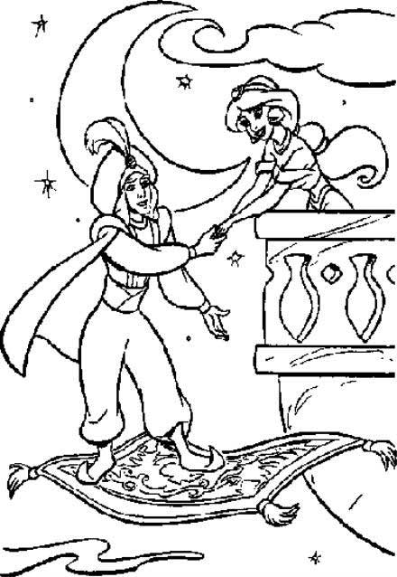 Раскраска: Aladdin (Анимационные фильмы) #127759 - Раскраски для печати
