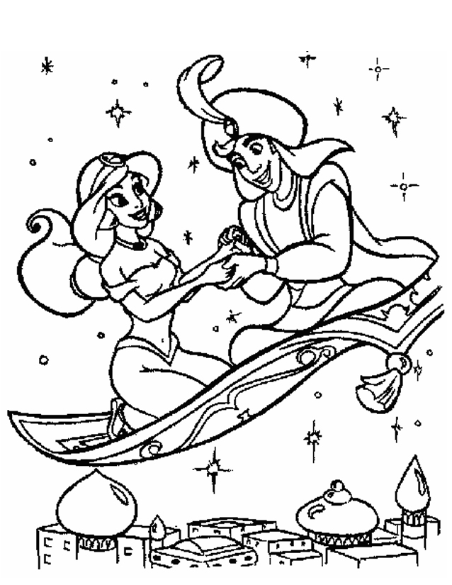 Раскраска: Aladdin (Анимационные фильмы) #127760 - Раскраски для печати