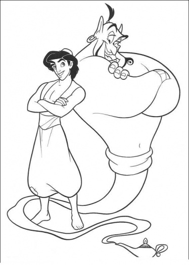Раскраска: Aladdin (Анимационные фильмы) #127763 - Раскраски для печати
