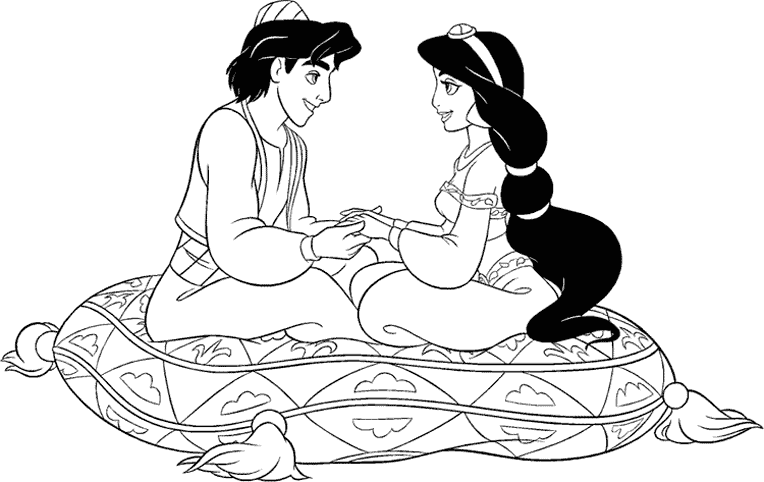 Раскраска: Aladdin (Анимационные фильмы) #127765 - Бесплатные раскраски для печати