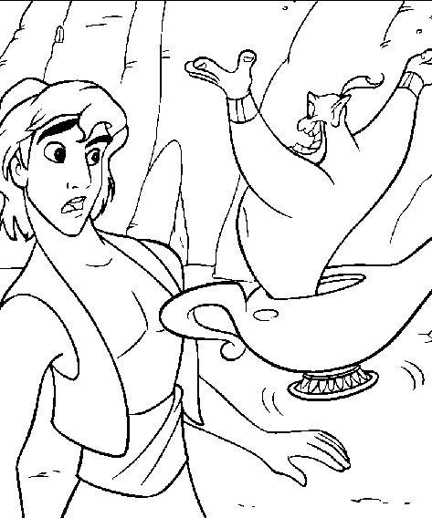 Раскраска: Aladdin (Анимационные фильмы) #127766 - Бесплатные раскраски для печати