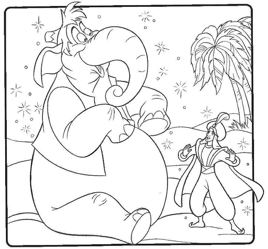 Раскраска: Aladdin (Анимационные фильмы) #127792 - Бесплатные раскраски для печати