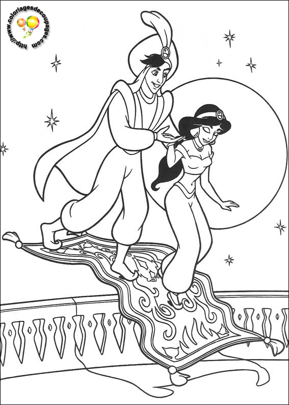 Раскраска: Aladdin (Анимационные фильмы) #127820 - Раскраски для печати