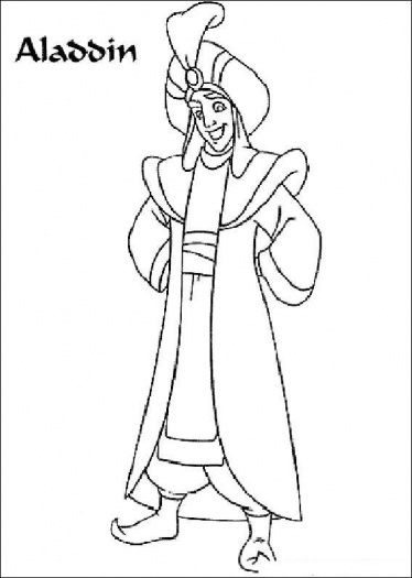 Раскраска: Aladdin (Анимационные фильмы) #127821 - Раскраски для печати