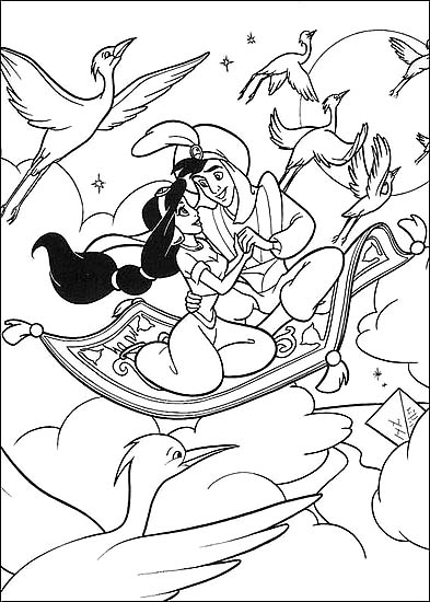 Раскраска: Aladdin (Анимационные фильмы) #127828 - Раскраски для печати