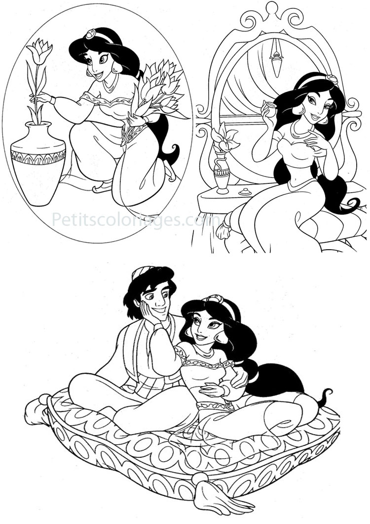 Раскраска: Aladdin (Анимационные фильмы) #127833 - Бесплатные раскраски для печати