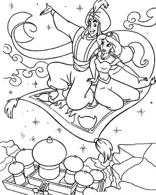 Раскраска: Aladdin (Анимационные фильмы) #127837 - Бесплатные раскраски для печати
