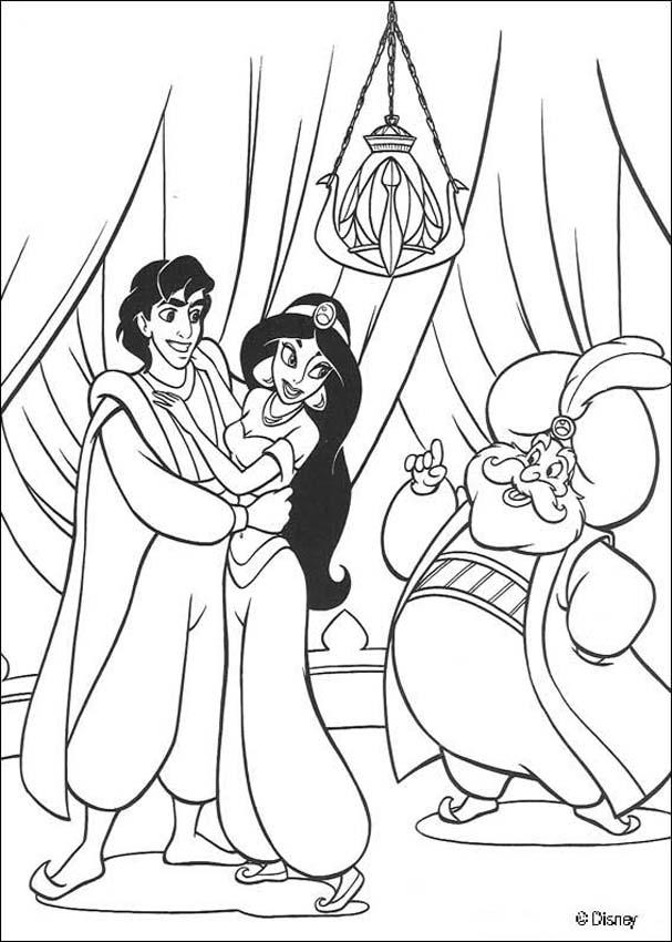 Раскраска: Aladdin (Анимационные фильмы) #127846 - Раскраски для печати
