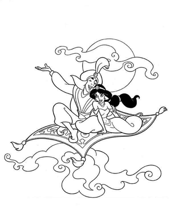 Раскраска: Aladdin (Анимационные фильмы) #127849 - Раскраски для печати