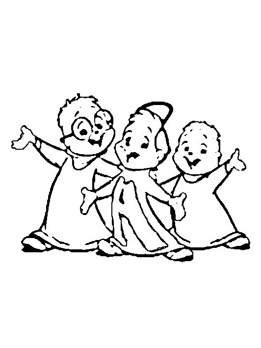 Раскраска: Элвин и бурундуки (Анимационные фильмы) #128446 - Бесплатные раскраски для печати