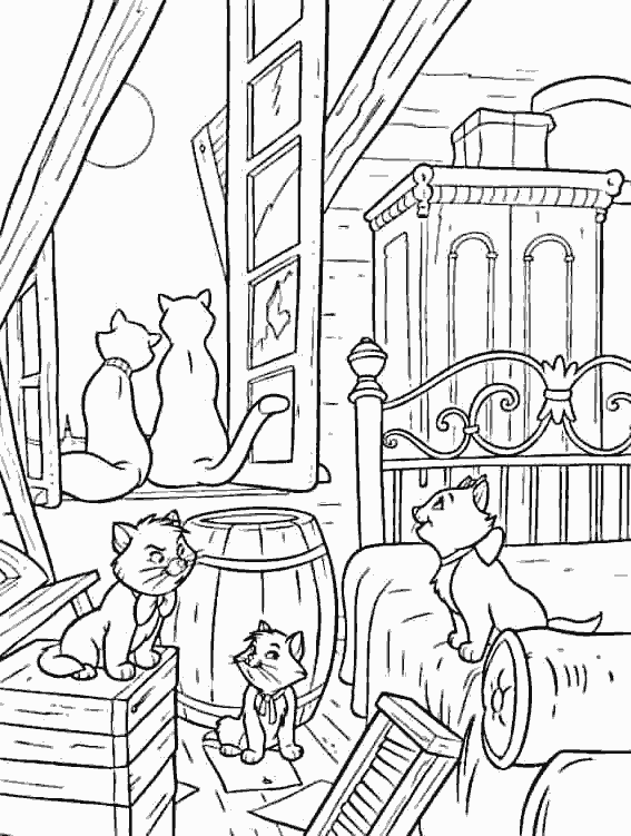 Раскраска: Aristocats (Анимационные фильмы) #26935 - Бесплатные раскраски для печати