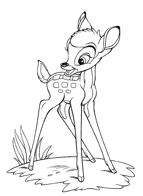 Раскраска: Bambi (Анимационные фильмы) #128531 - Бесплатные раскраски для печати