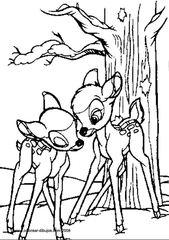 Раскраска: Bambi (Анимационные фильмы) #128543 - Бесплатные раскраски для печати