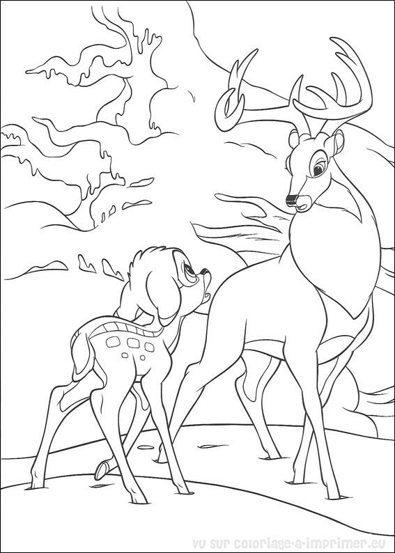Раскраска: Bambi (Анимационные фильмы) #128567 - Бесплатные раскраски для печати