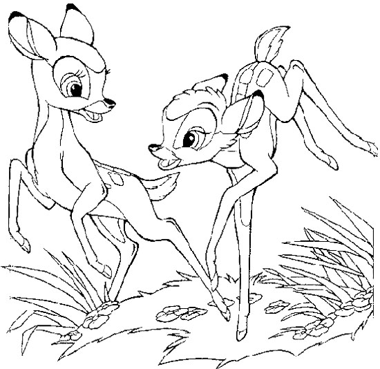Раскраска: Bambi (Анимационные фильмы) #128574 - Бесплатные раскраски для печати