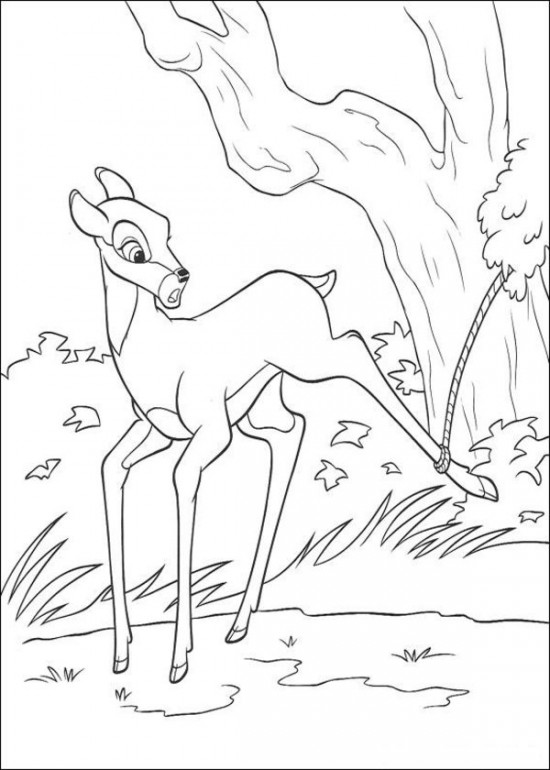 Раскраска: Bambi (Анимационные фильмы) #128636 - Бесплатные раскраски для печати