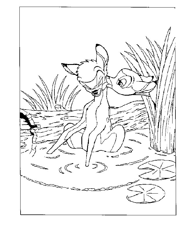 Раскраска: Bambi (Анимационные фильмы) #128652 - Бесплатные раскраски для печати