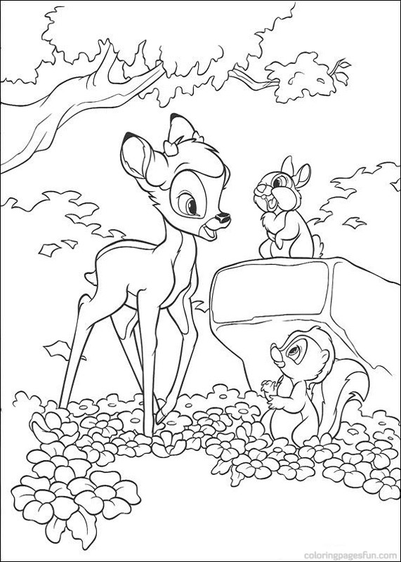 Раскраска: Bambi (Анимационные фильмы) #128674 - Бесплатные раскраски для печати