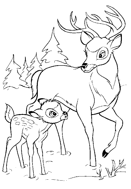 Раскраска: Bambi (Анимационные фильмы) #128686 - Бесплатные раскраски для печати