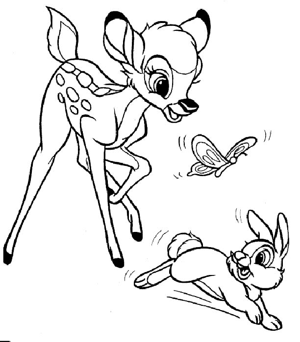 Раскраска: Bambi (Анимационные фильмы) #128687 - Бесплатные раскраски для печати