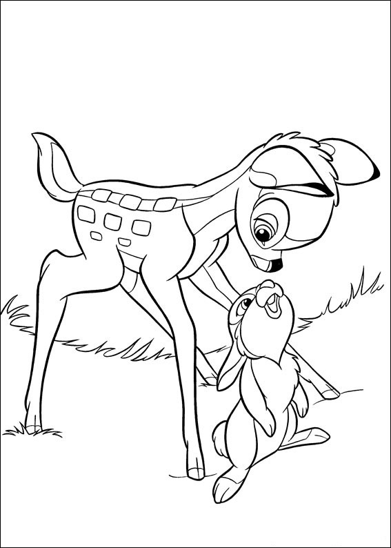 Раскраска: Bambi (Анимационные фильмы) #128693 - Бесплатные раскраски для печати
