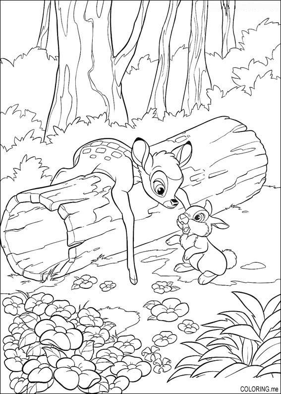 Раскраска: Bambi (Анимационные фильмы) #128737 - Бесплатные раскраски для печати