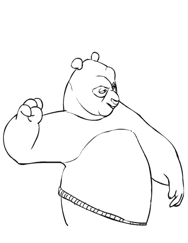 Раскраска: Кунг-фу панда (Анимационные фильмы) #73379 - Бесплатные раскраски для печати