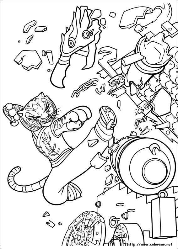 Раскраска: Кунг-фу панда (Анимационные фильмы) #73401 - Бесплатные раскраски для печати